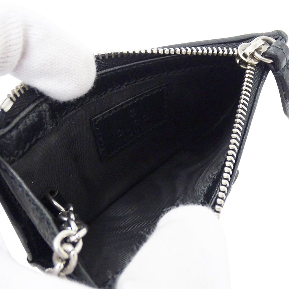 Gucci Wallet Coin Case Petit Marmont Leather Black — view 6