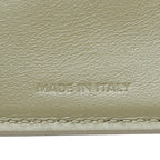 Celine Triomphe Compact Wallet Trifold Golden Khaki Green Leather — view 8