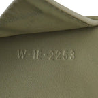 Celine Triomphe Compact Wallet Trifold Golden Khaki Green Leather — view 7