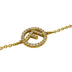 Fendi Is Bracelet Crystal Rhinestone Metal Gold — view 3