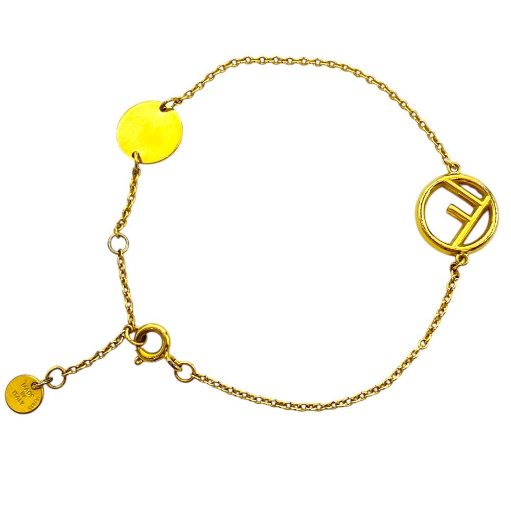 Fendi Is Bracelet Crystal Rhinestone Metal Gold — view 2