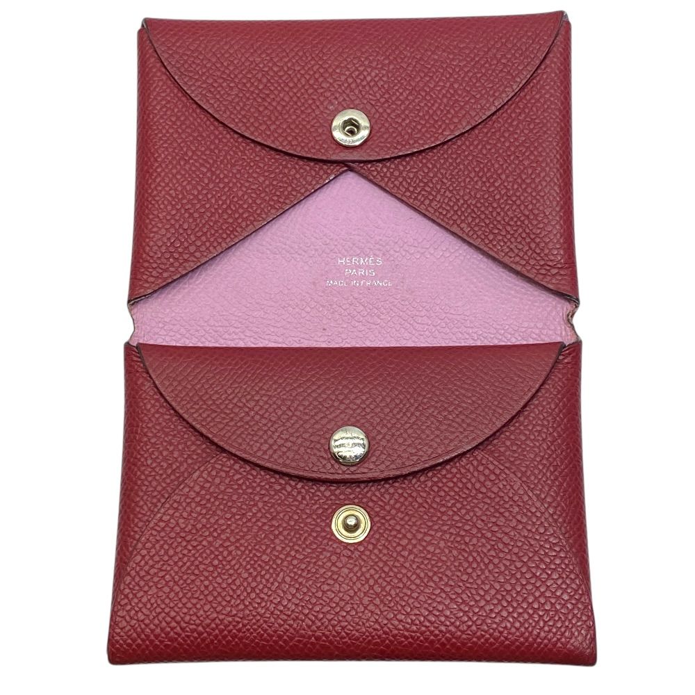 Hermes Calvi Duo Epsom Coin Purse Card Case — view 5