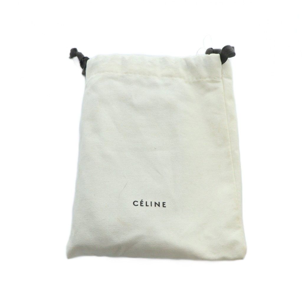 Celine Long Wallet Leather Logo Zip Around Beige MQ — view 8