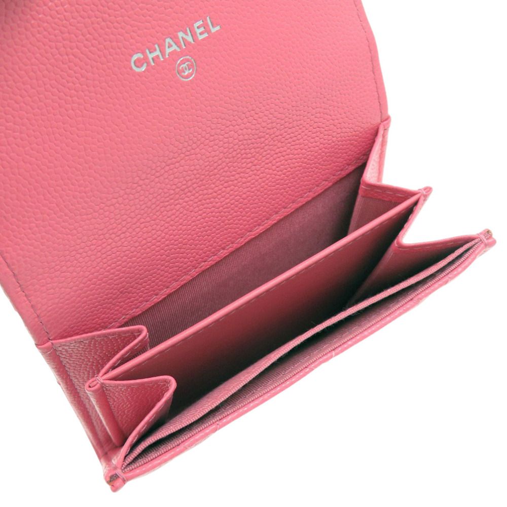 Chanel Quilted Flap Coin Case Leather Pink — view 3