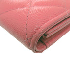 Chanel Quilted Flap Coin Case Leather Pink — view 7