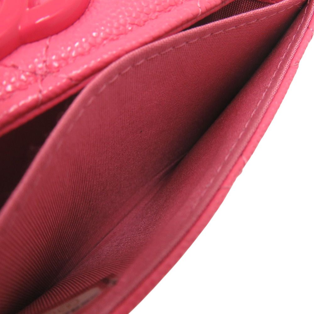 Chanel Quilted Flap Coin Case Leather Pink — view 6