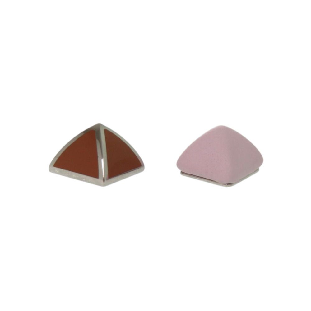 Hermes Medulgaine Metal Leather Mauveper Earrings — view 3