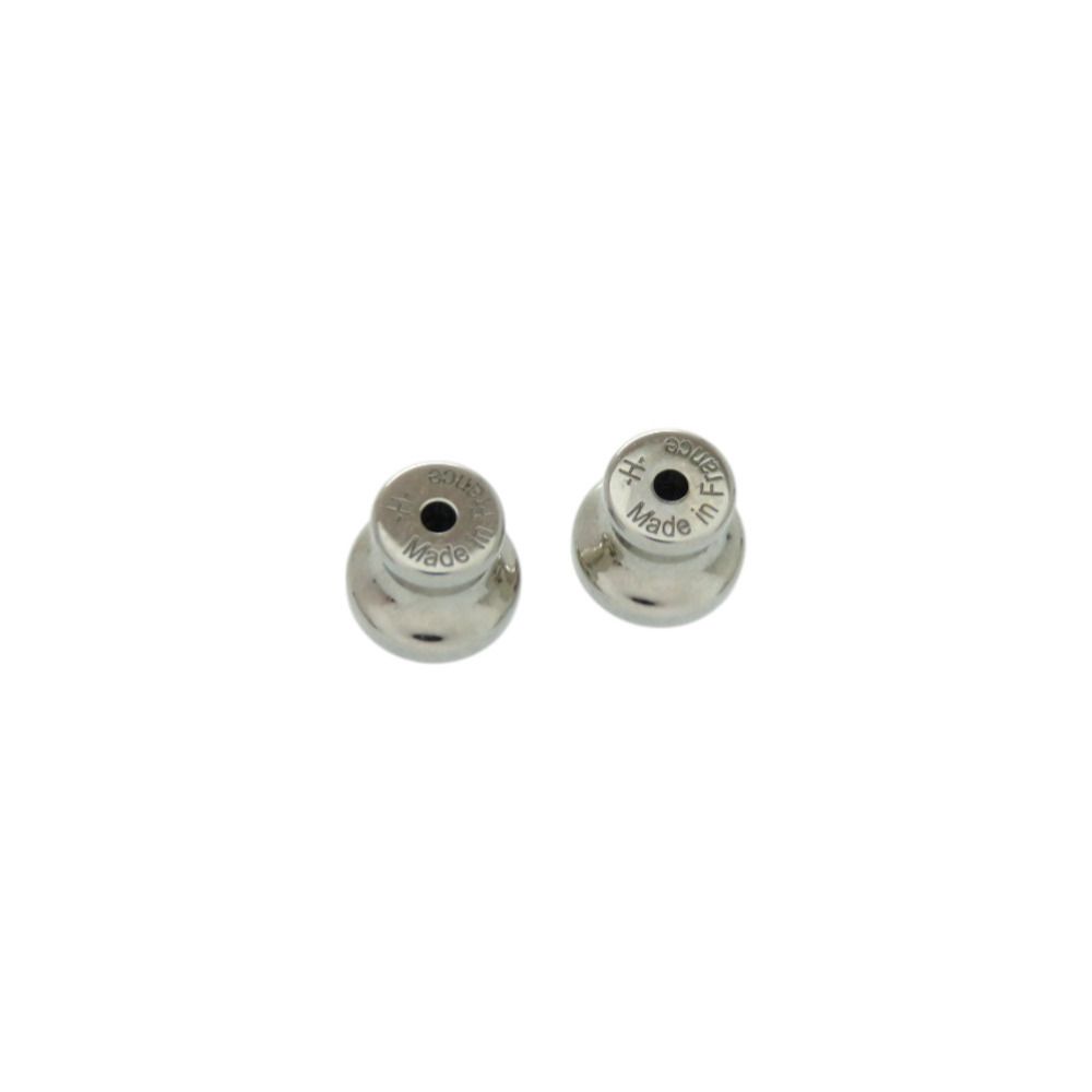Hermes Medulgaine Metal Leather Mauveper Earrings — view 5