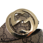 Gucci GG Buckle Belt Leather Beige — view 2