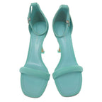 Louis Vuitton Logo Strap Sandals Leather Blue Green LV — view 2