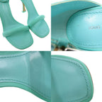 Louis Vuitton Logo Strap Sandals Leather Blue Green LV — view 8