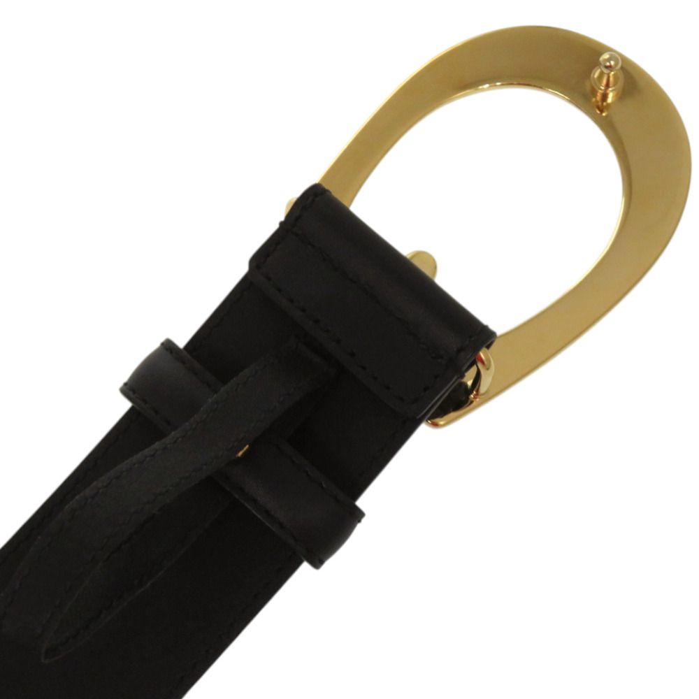 Gucci Buckle Leather Metal Black Belt — view 7