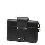 Prada Crossbody Shoulder Bag Black Pink Leather — view 2