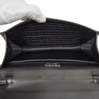 Prada Crossbody Shoulder Bag Black Pink Leather — view 9