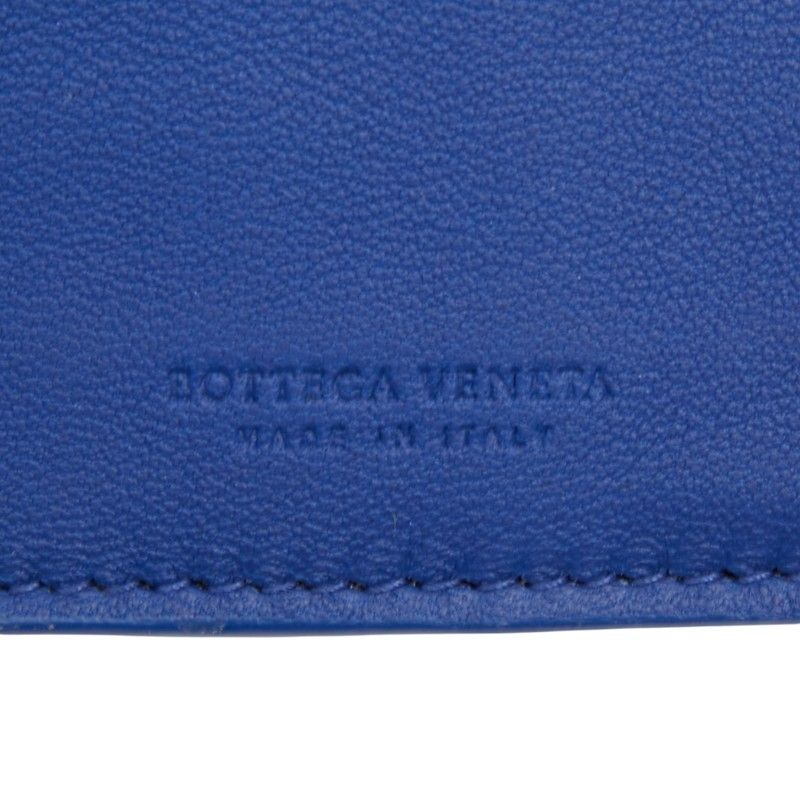 Bottega Veneta Intrecciato Long Wallet Blue Leather — view 9