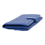 Bottega Veneta Intrecciato Long Wallet Blue Leather — view 4