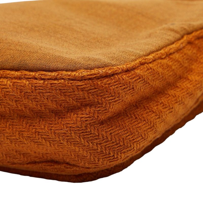 Prada One Shoulder Bag Brown Wool Haraco — view 6