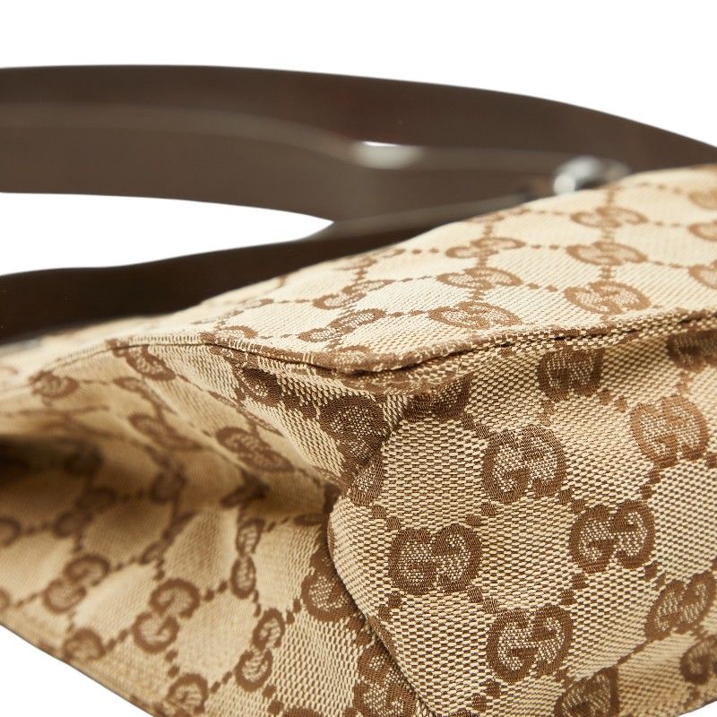 Gucci GG Canvas Crossbody Shoulder Bag Beige Brown — view 5