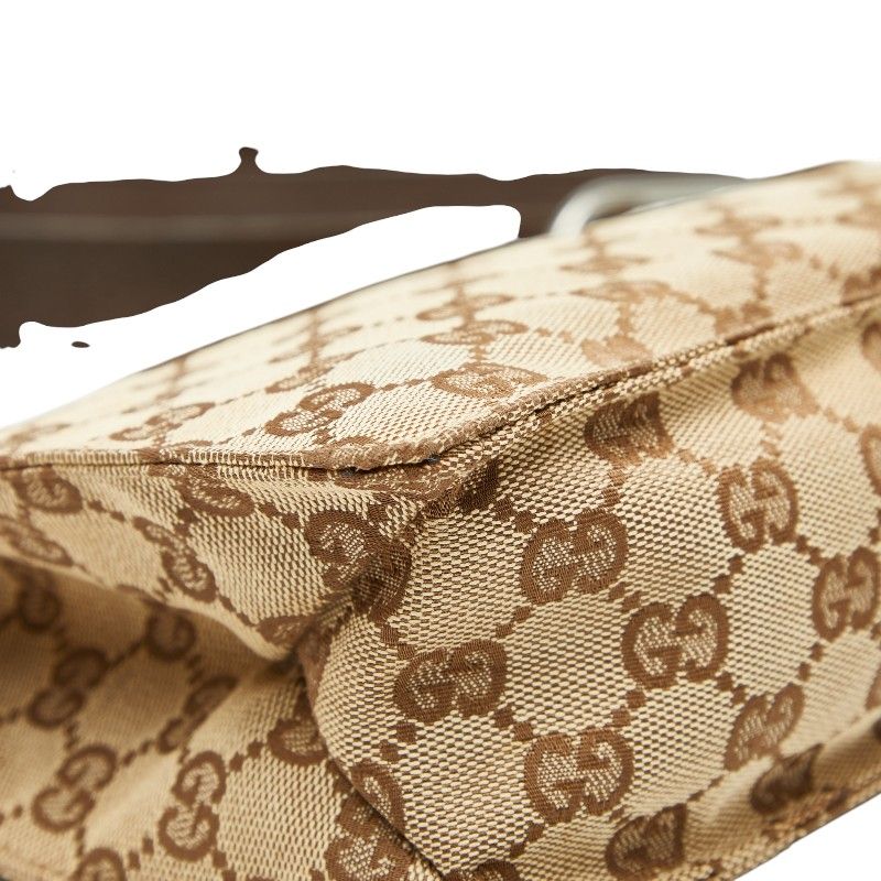 Gucci GG Canvas Crossbody Shoulder Bag Beige Brown — view 7