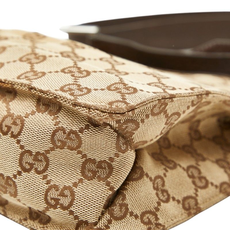 Gucci GG Canvas Crossbody Shoulder Bag Beige Brown — view 4