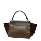 Celine Trapeze 2-Way Shoulder Bag Brown Black Leather — view 2