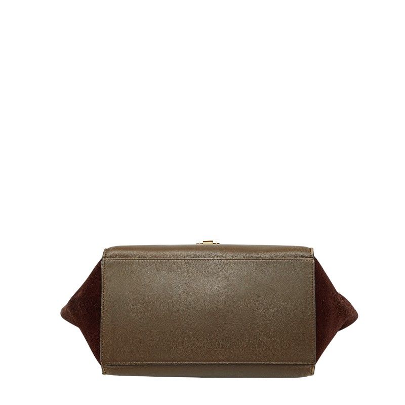 Celine Trapeze 2-Way Shoulder Bag Brown Black Leather — view 3