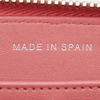 Chanel CC Logo Quilted Zip Around Wallet Pink Lambskin — view 9