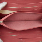 Chanel CC Logo Quilted Zip Around Wallet Pink Lambskin — view 6