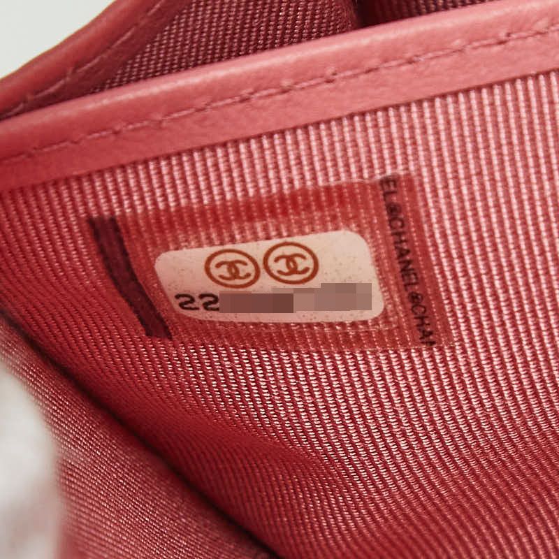 Chanel CC Logo Quilted Zip Around Wallet Pink Lambskin — view 8