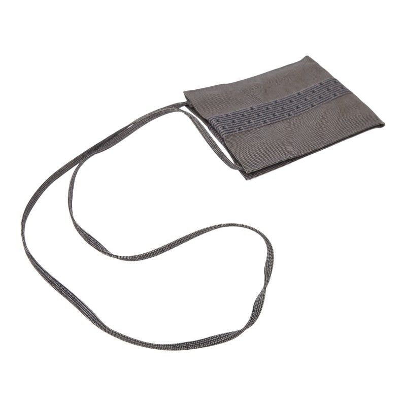 Hermes Her Line Crossbody Shoulder Bag Pochette Gray Black Canvas — view 4