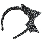 Chanel CC Logo Headband Hair Black White Silk — view 3