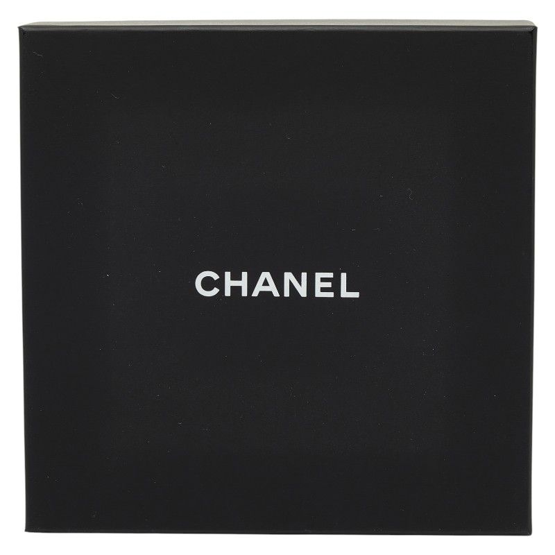 Chanel CC Logo Headband Hair Black White Silk — view 6