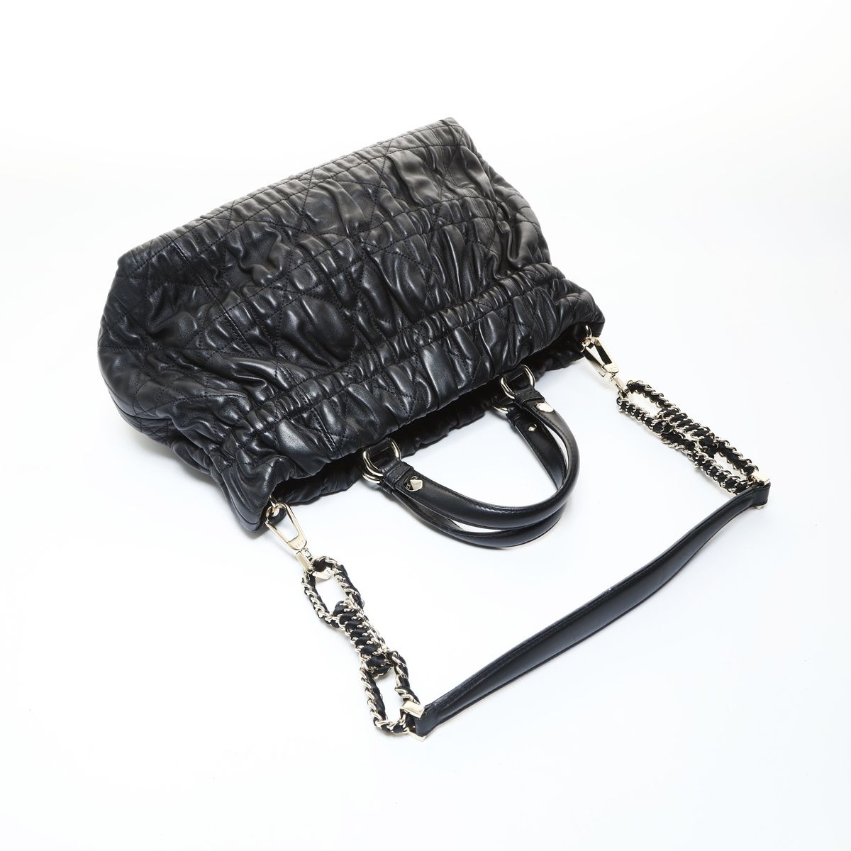 Dior Tote Leather Gathered 2-Way — view 9