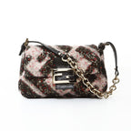 Fendi Shoulder Bag Pink Mini Mamma Wool — view 2