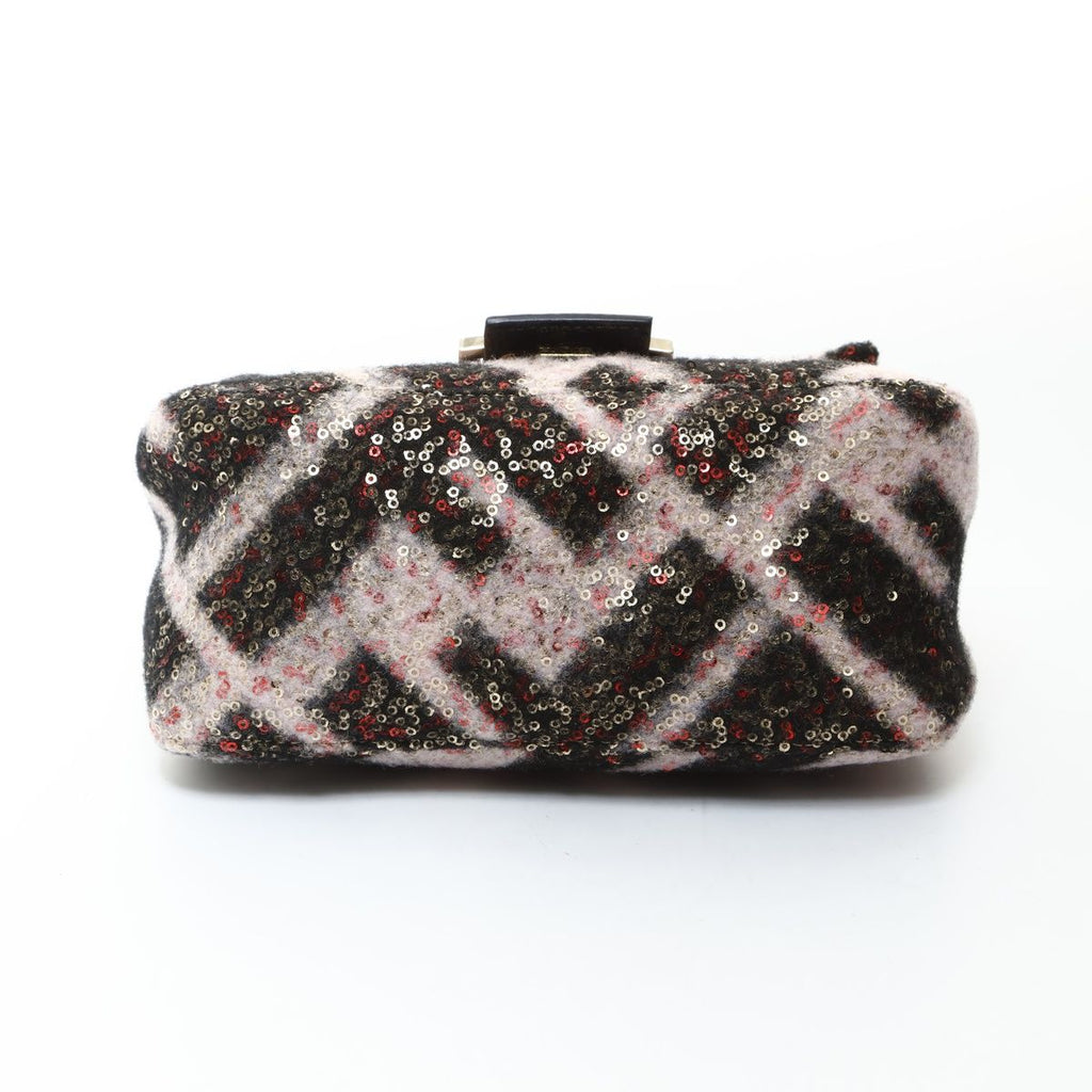 Fendi Shoulder Bag Pink Mini Mamma Wool — view 8