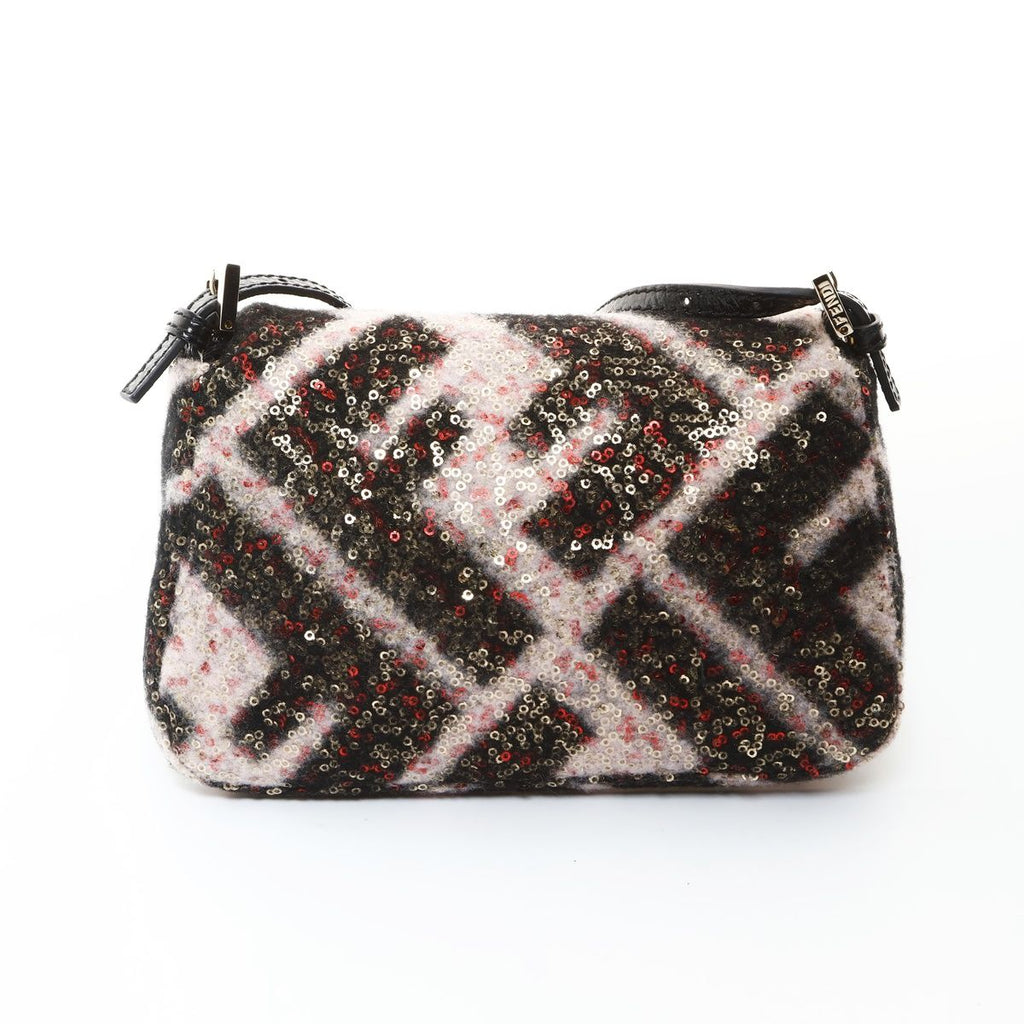 Fendi Shoulder Bag Pink Mini Mamma Wool — view 3