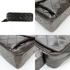 Chanel Shoulder Bag Quilted CC Logo Lambskin Black Gold — view 2