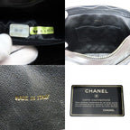 Chanel Shoulder Bag Quilted CC Logo Lambskin Black Gold — view 8