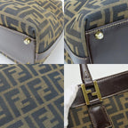 Fendi Tote Zucca Canvas Leather Brown Vertical Shape — view 4