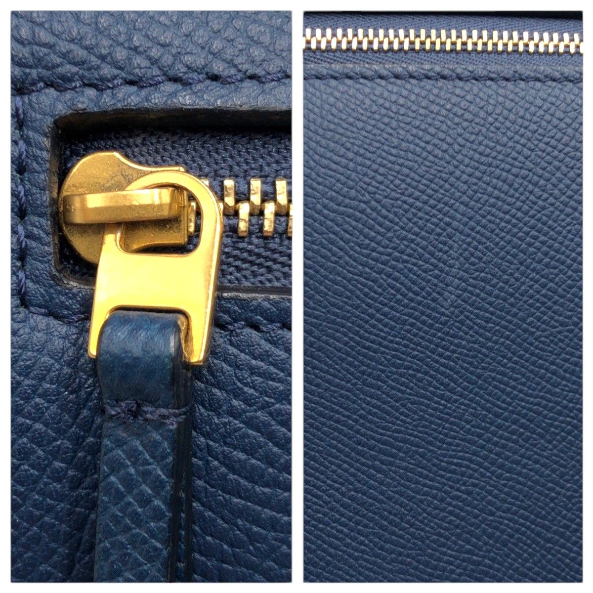 Celine Flap Belt Bag Mini Blue Leather — view 4
