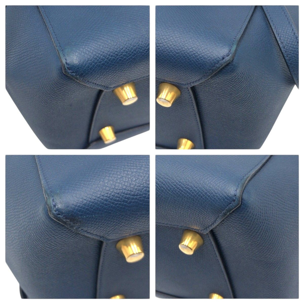 Celine Flap Belt Bag Mini Blue Leather — view 2