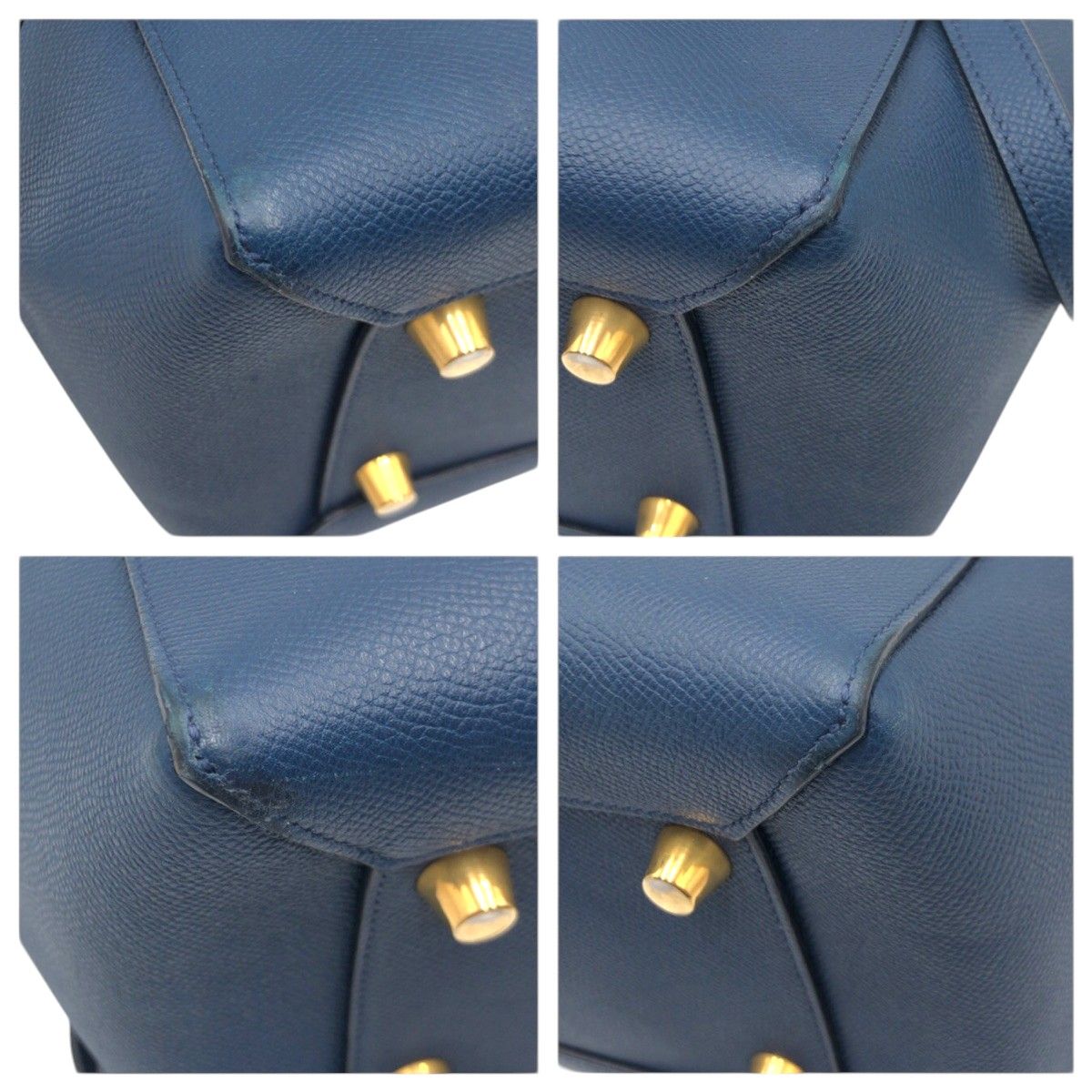 Celine Flap Belt Bag Mini Blue Leather — view 2
