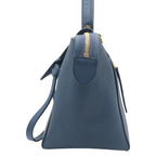 Celine Flap Belt Bag Mini Blue Leather — view 6