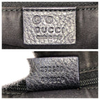 Gucci Abbey Black Silver GG Canvas Leather Tote Shoulder Bag — view 4