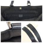 Gucci Abbey Black Silver GG Canvas Leather Tote Shoulder Bag — view 6
