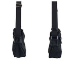 Prada Tessuto Black Silver Nylon Shoulder Bag — view 8