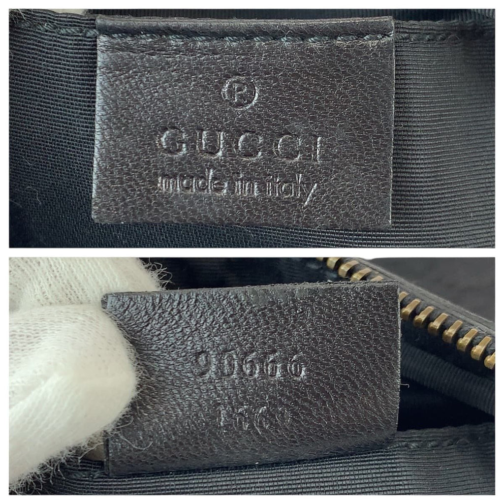 Gucci Black Gold GG Canvas Leather Shoulder Bag Mini — view 4