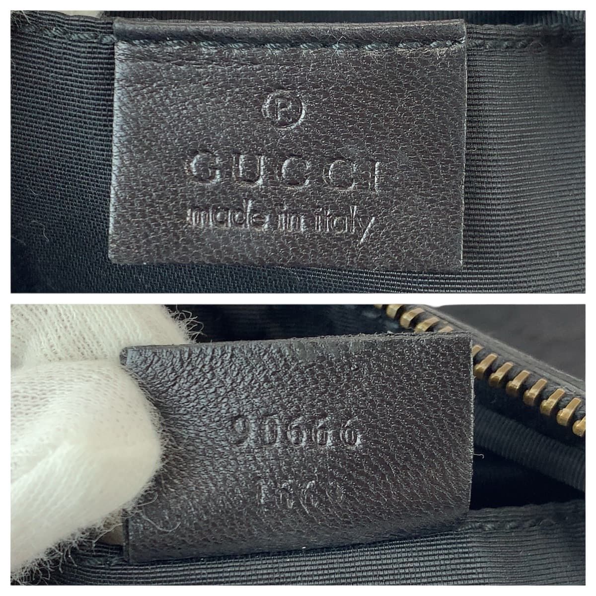 Gucci Black Gold GG Canvas Leather Shoulder Bag Mini — view 4
