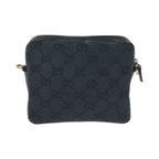 Gucci Black Gold GG Canvas Leather Shoulder Bag Mini — view 2