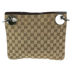 Gucci Eclipse Brown Silver GG Canvas Shoulder Bag — view 2